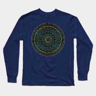 Geometric tribal gold mandala Long Sleeve T-Shirt